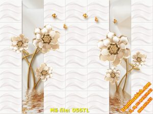 Tranh Tường Hoa Và Gạch Trang Trí 055TL – File gốc in tranh 3D khổ lớn