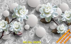 Tranh Tường Hoa Giả Ngọc 059TL – File gốc in tranh 3D