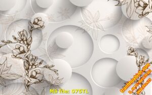 Tranh tường Hoa Văn Trang Trí 075TL – File hình gốc in tranh 3D