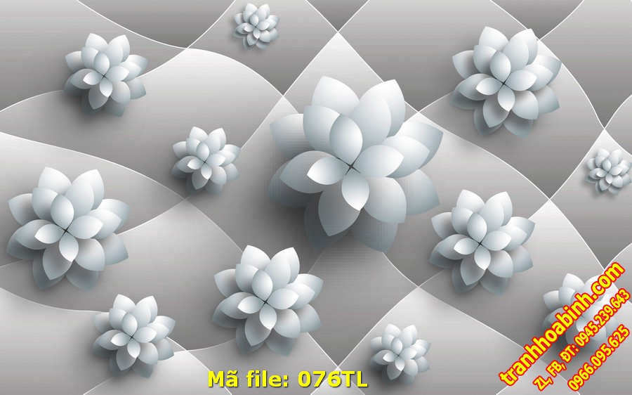 Tranh tường Hoa Văn Trang Trí 076TL - File hình gốc in tranh 3D