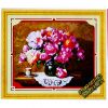 Tranh thêu Bình hoa mẫu đơn - A415