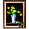 Tranh thêu Bình hoa Sắc vàng khai xuân - A1068