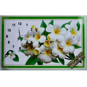 Tranh thêu Đồng hồ – hoa Sứ – A1115