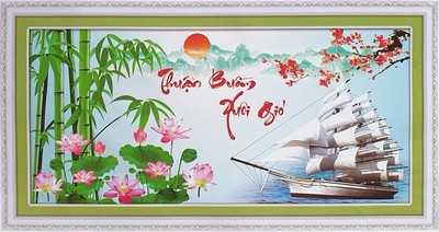 Tranh thêu chữ thập Thuận buồm xuôi gió 223182