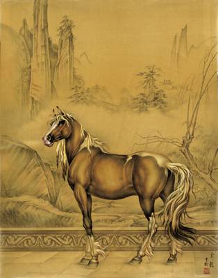 File tranh Mã Đáo Thành Công 478 - File gốc tranh Ngựa Thủy Mặc