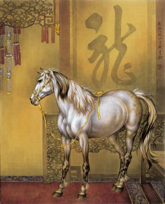 File tranh Mã Đáo Thành Công 482 - File gốc tranh Ngựa Thủy Mặc
