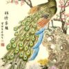 File tranh Chim Công Hoa Đào 506 - File gốc Tranh Phong Cảnh