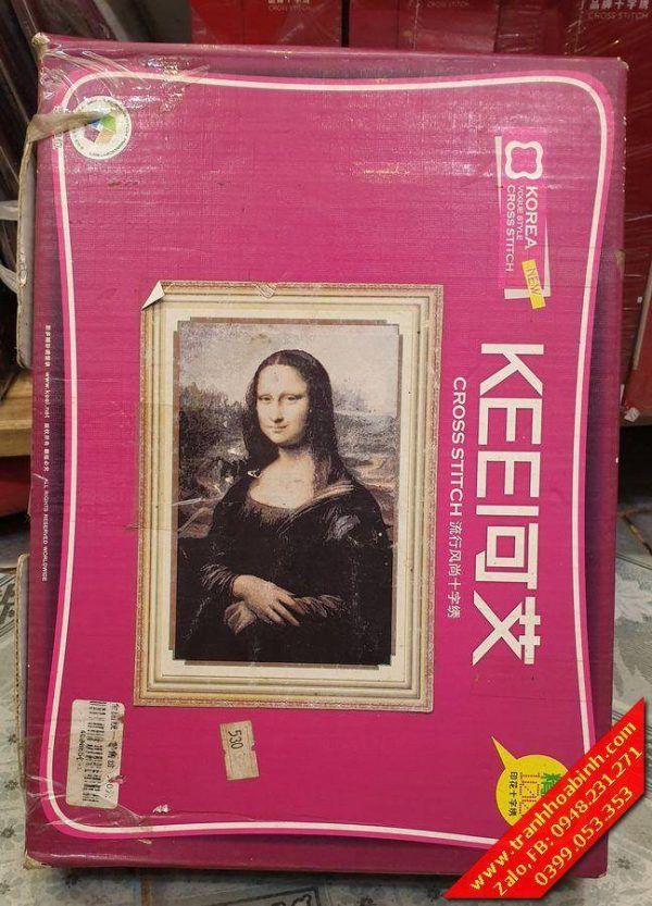 Tranh thêu chữ thập Nàng Mona Lisa 530