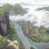 Tranh Trời Mây Sông Núi 709 - File gốc JPG Tranh Phong Cảnh