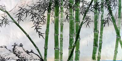 File tranh Cây Trúc Trong Rừng 716 - File gốc JPG Tranh Phong Cảnh