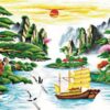 Tranh Thuận Buồm Xuôi Gió 796 - File gốc JPG Tranh Phong Cảnh
