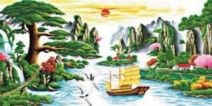 Tranh Thuận Buồm Xuôi Gió 796 – File gốc JPG Tranh Phong Cảnh