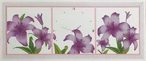 Tranh thêu chữ thập Hoa Ly 3 bức 8127 – Đồng Hồ Hoa Ly