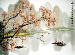 Tranh Phong Cảnh Núi Sông 847 - File gốc JPG Tranh Phong Cảnh