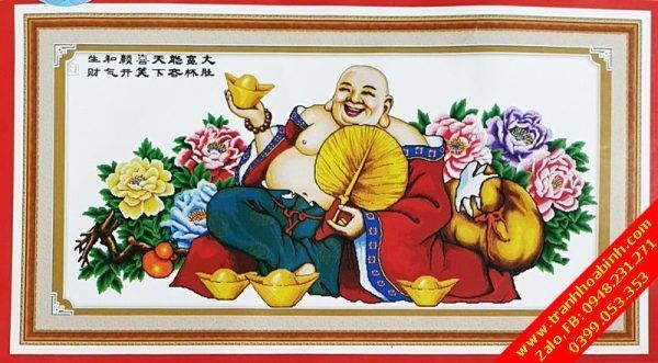 Tranh thêu Phật Di Lặc A817 - Tiếu Khẩu Thường Khai