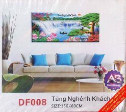 Tranh gắn đá Tùng Nghênh Khách DF008