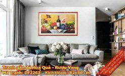 Tranh gắn đá Hoa Quả Rượu Vang DF2263