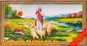 Tranh đính đá Chúa Jesus và đàn cừu DF2546