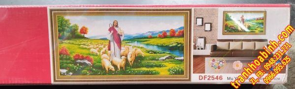 Tranh đính đá Chúa Jesus và đàn cừu DF2546