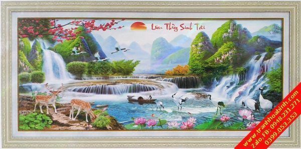 Tranh gắn đá Lưu Thủy Sinh Tài DF492