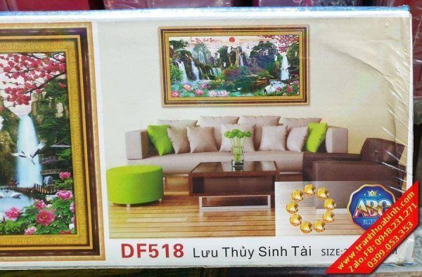 Tranh gắn đá Lưu Thủy Sinh Tài DF518