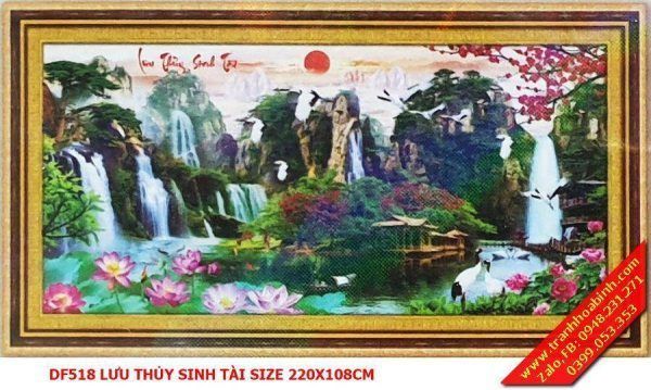 Tranh gắn đá Lưu Thủy Sinh Tài DF518