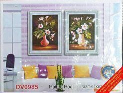 Tranh gắn đá Hai Lọ Hoa DV0985