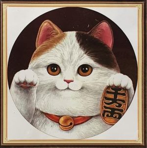 Tranh thêu Chú Mèo Dễ Thương DW0606 – Mèo Béo Ú
