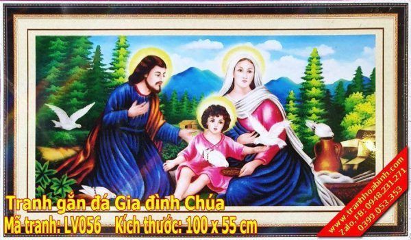 Tranh đính đá Gia đình Chúa Jesus LV056