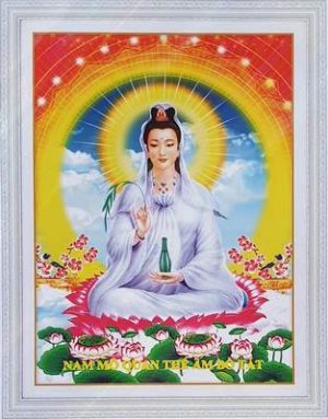 Tranh thêu chữ thập Quan Thế Âm Bồ Tát LV3075 – Tranh Phật Bà Quan Âm