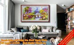 Tranh thêu chữ thập Gia Đình Hạnh Phúc LV3145