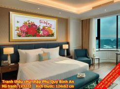 Tranh thêu chữ thập Phú Quý Bình An LV3272