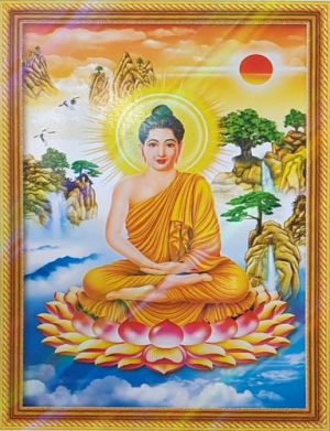 Tranh thêu chữ thập Phật Bồ Đề LV3517 – Phật Thích Ca Mâu Ni