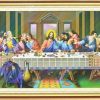 Tranh thêu chữ thập Chúa Jesus và 12 tông đồ MN0163 - Bữa Tiệc Ly