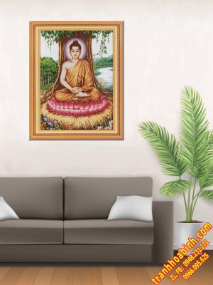 Tranh thêu chữ thập Phật Bồ Đề R262 – Phật Thích Ca Mâu Ni