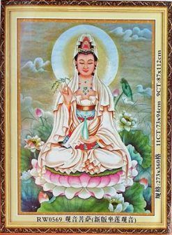 Phật Bà Quan Âm RW0569 - Tranh thêu chữ thập Quan Thế Âm Bồ Tát