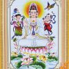 Tranh thêu chữ thập Phật Bà Quan Âm THB001 - Tranh thêu kín
