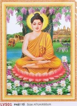 Tranh gắn đá Phật Bồ Đề LV501 - Tranh phòng thờ