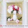 Tranh đính đá Bình Hoa 3 bức VS236 - Vũ điệu các loài hoa