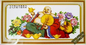 Tranh thêu Phật Di Lặc – Tiếu Khẩu Thường Khai – A187